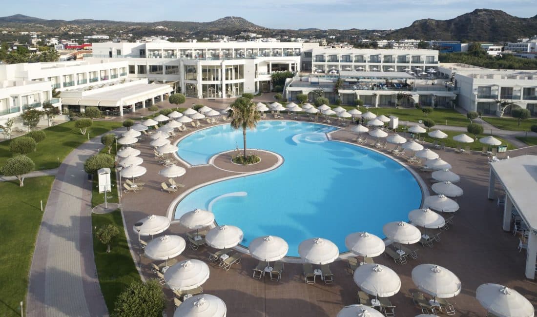 Apollo Blue Hotel's main pool in-land view