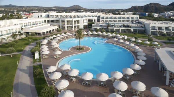 Apollo Blue Hotel's main pool in-land view